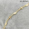 74484-xuping fashion dubai goldschmuck, 14k gold kreuzkettchen armband, gold fußkettchen schmuck